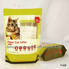 Plastic Zipper Cat Litter Bag Stand up Bag